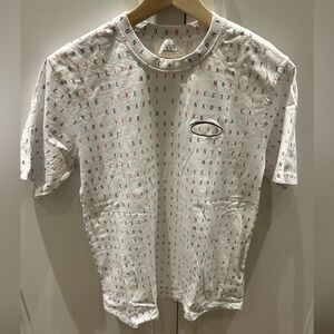 Victoria Beckham White Tee with Red and Black Letters